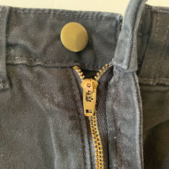 American Apparel Black Denim Side Zipper Shorts - 24/25 - Picture 5 of 9